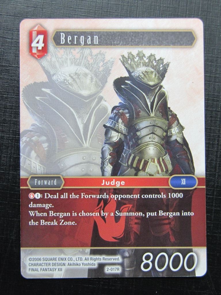 Final Fantasy Cards: BERGAN 2-017R # 29B51
