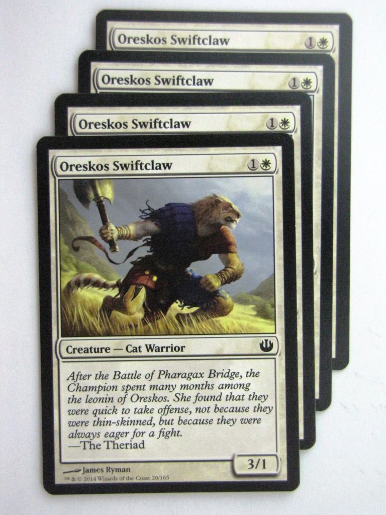 MTG Magic Cards: ORESKOS SWIFTCLAW x4 Journey to Nyx playset # 24B57
