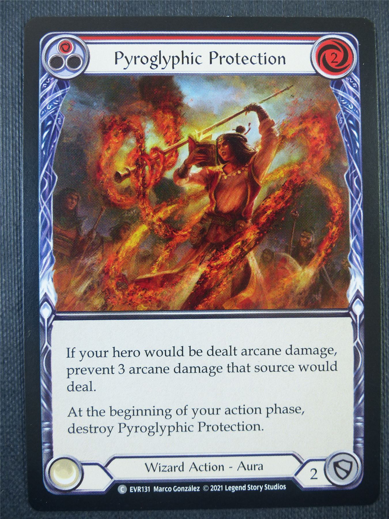 Pyroglyphic Protection Red - 1st ed Everfest - Flesh & Blood Card #6CS