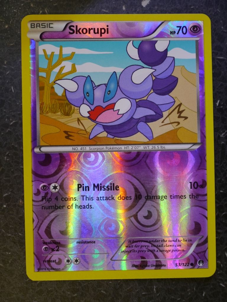 skorupi pokemon card value Pokemon Cards: SKORPI 53/122 REVERSE HOLLOW # 5G91 – Archeron