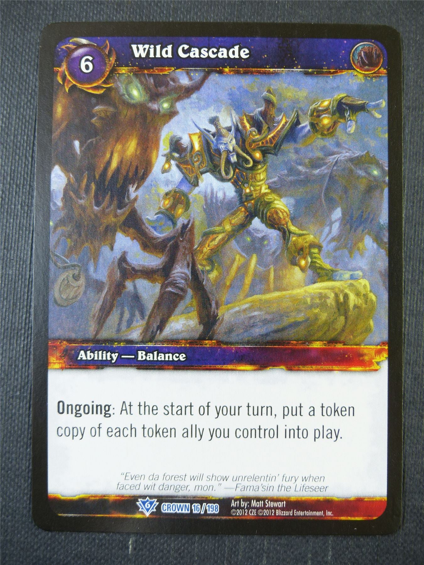 Wild Cascade 16/198 - WoW Card #13W
