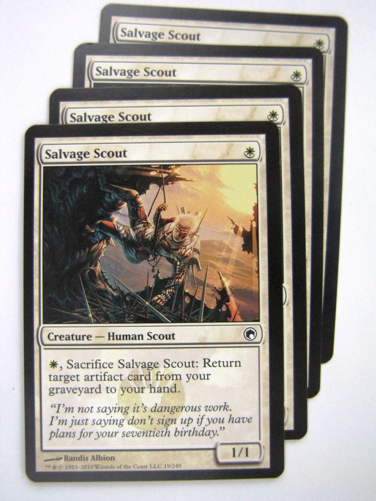 MTG Magic Cards: SALVAGE SCOUT x4 # 8E18