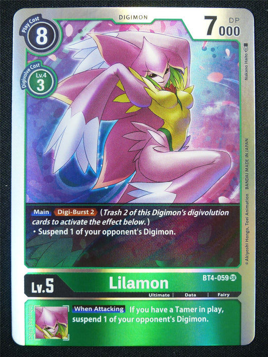 Lilamon BT4-059 SR - Digimon Card #17H