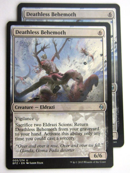 MTG Cards: BATTLE FOR ZENDIKAR: DEATHLESS BEHEMOTH x2 # 37B53