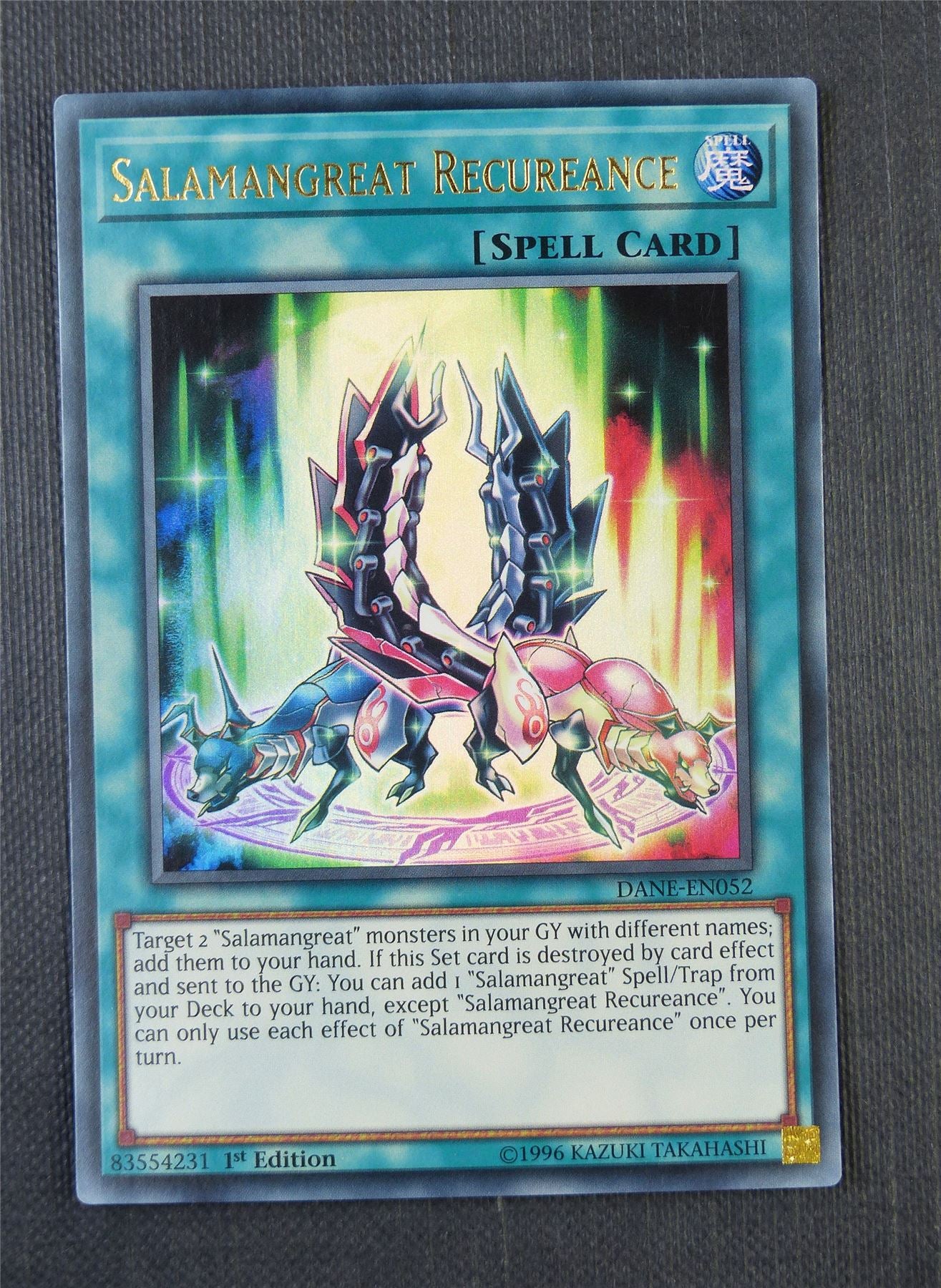 Salamangreat Recureance DANE 1st - Ultra Rare - Yugioh Card #7H8 Archeron Salamangreat Recureance DANE 1st - Ultra Rare - Yugioh Card #7H8 Archeron