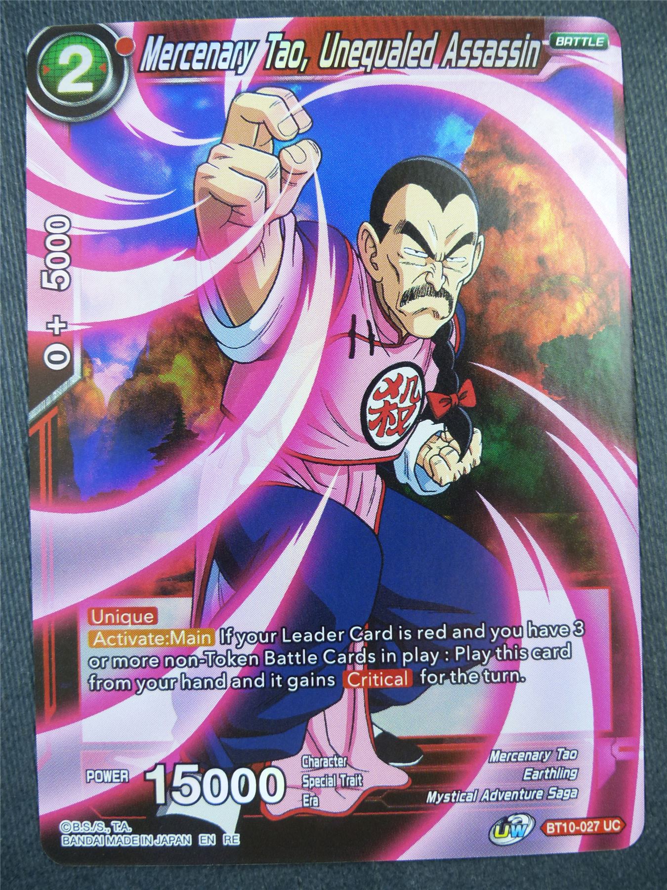 Mercenary Tao Unequaled Assassin BT10 Foil - Dragon Bal Super Card #8ZY