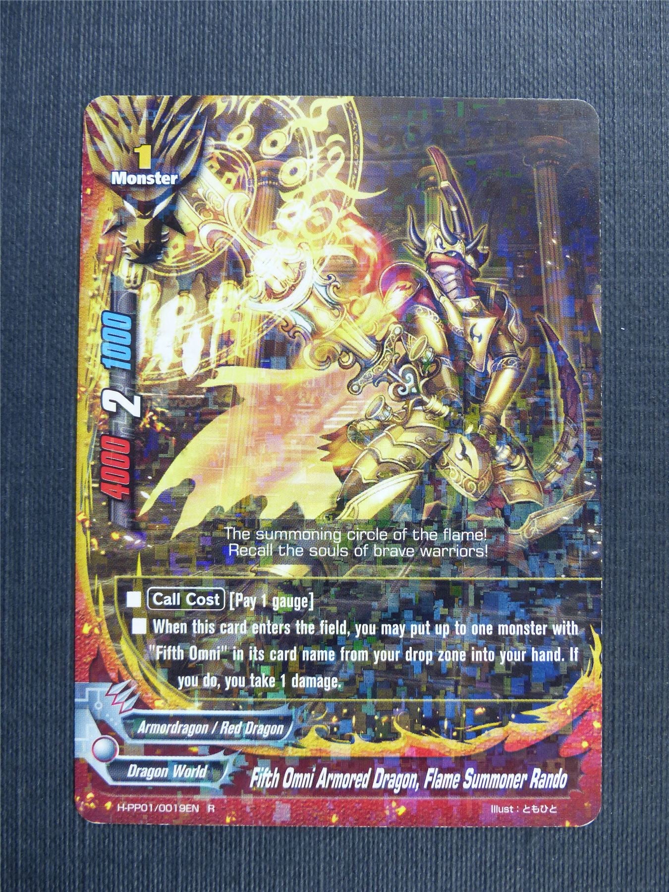 Fifth Omni Armored Dragon Flame Summoner Rando R Foil - Buddyfight Cards #4WJ