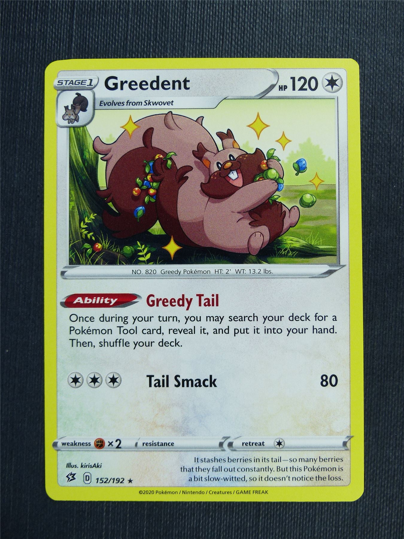 Greedent 152/192 - RCL - Pokemon Card #3HE Archeron Greedent 152/192 - RCL - Pokemon Card #3HE Archeron