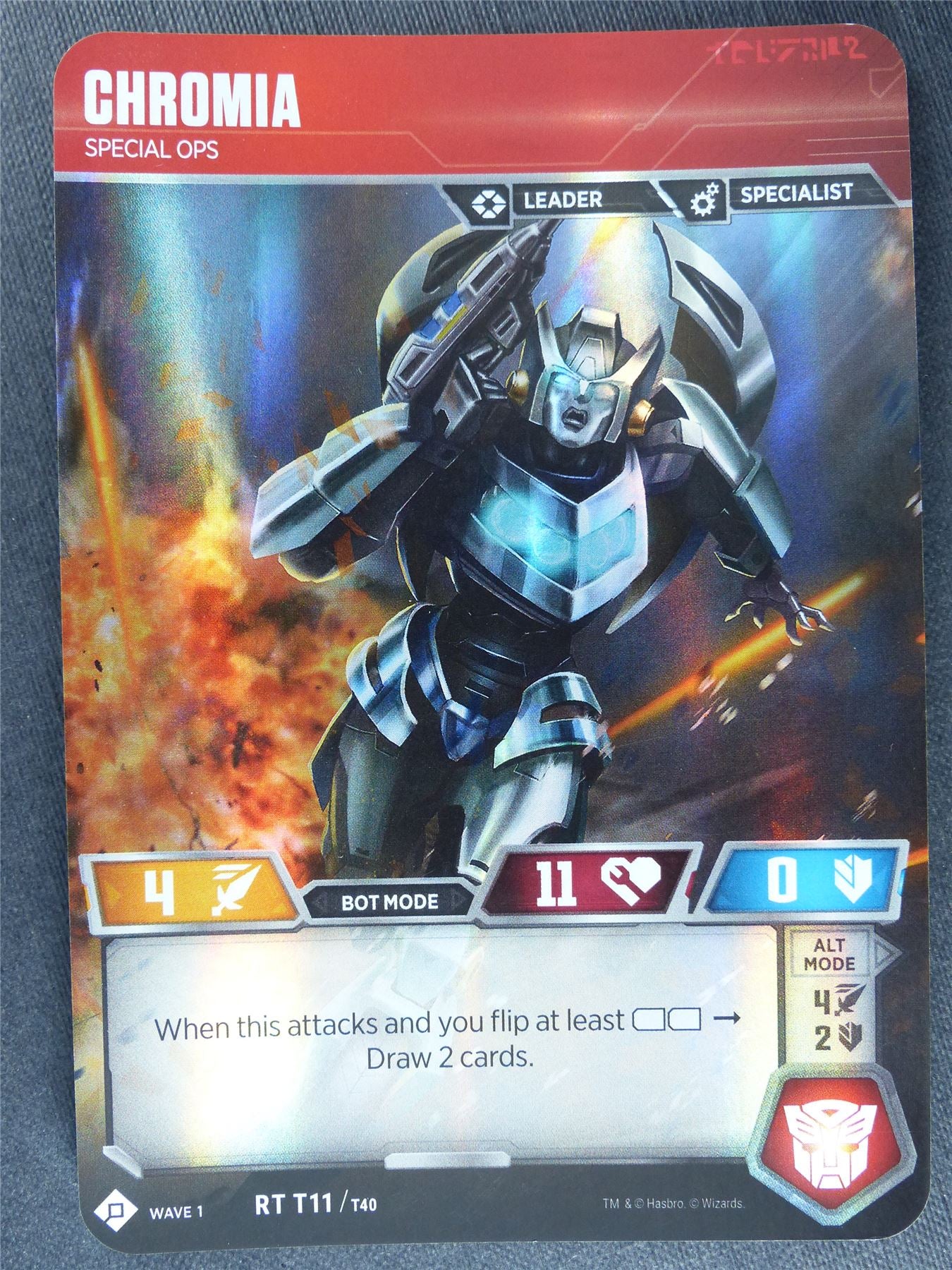 Chromia RT T11/T40 Foil - Transformers Cards #OG