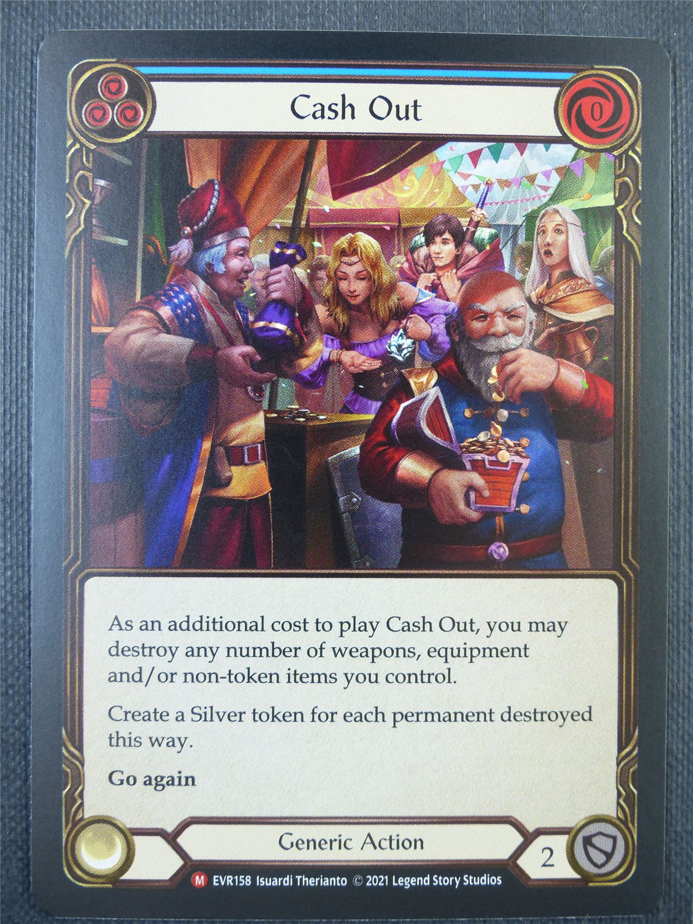 Cash Out Blue Foil - 1st ed Everfest - Flesh & Blood Card #6FW