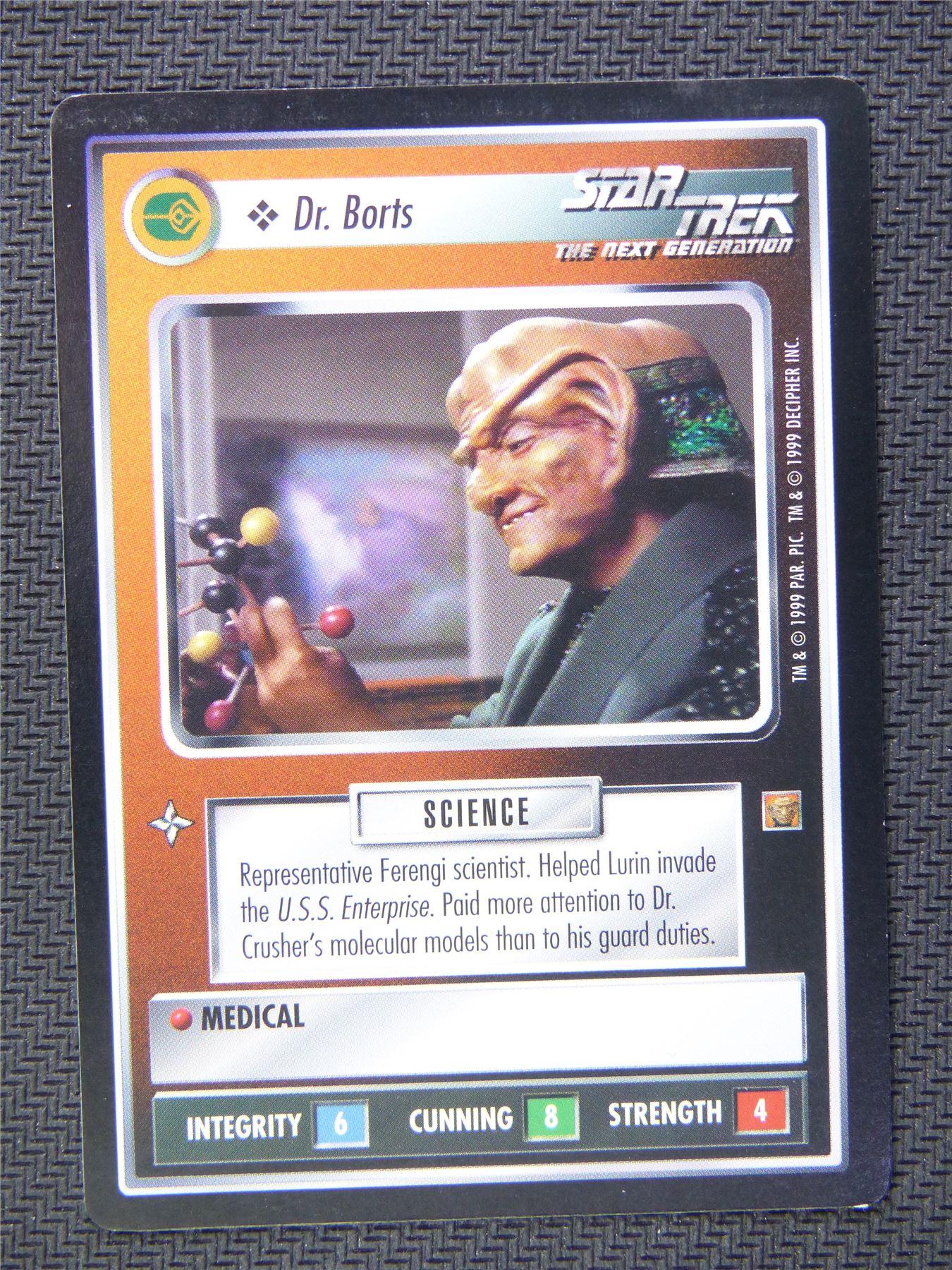 Dr Borts Black Border - Star Trek CCG Next Gen #50O