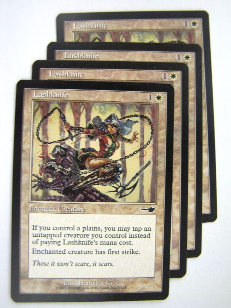 MTG Magic Played Cards: LASHKNIFE x4 # 7J74