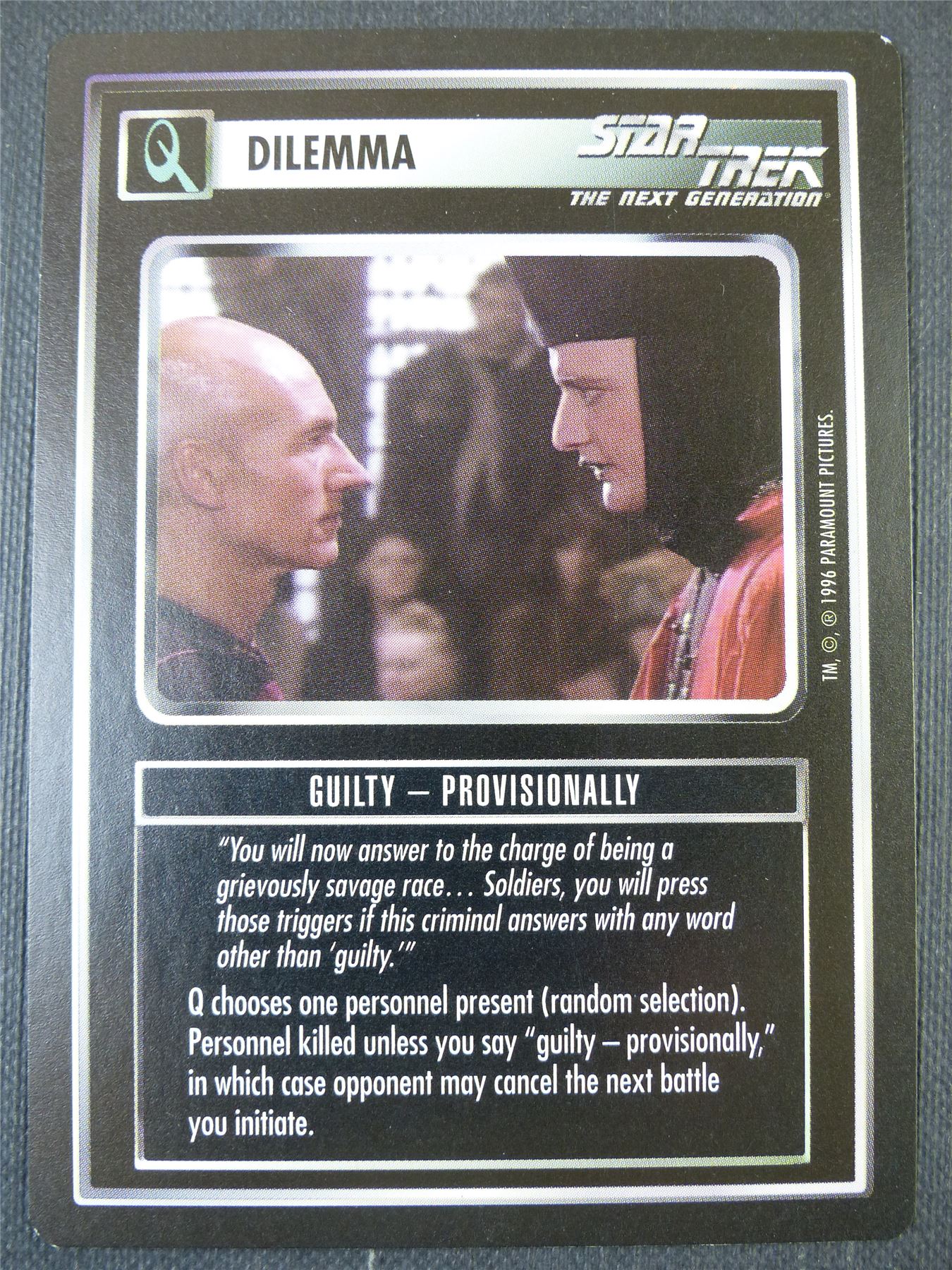 Guilty - Provisionally - NG - Star Trek Card #679
