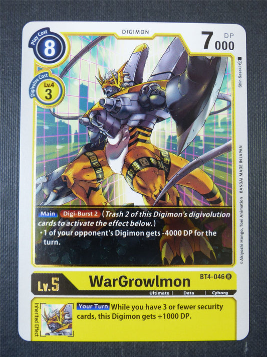 WarGrowlmon BT4-046 R - Digimon Card #20P