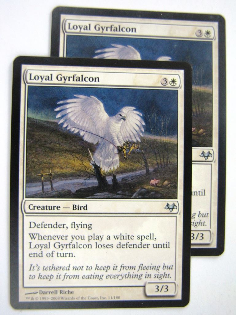 MTG Magic Played Cards: LOYAL GYRFALCON x2 # 8B11