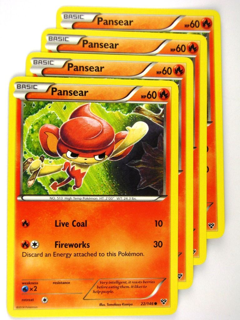 Pokemon Cards: PANSEAR 22/146 x4: X & Y Archeron Pokemon Cards: PANSEAR 22/146 x4: X & Y Archeron