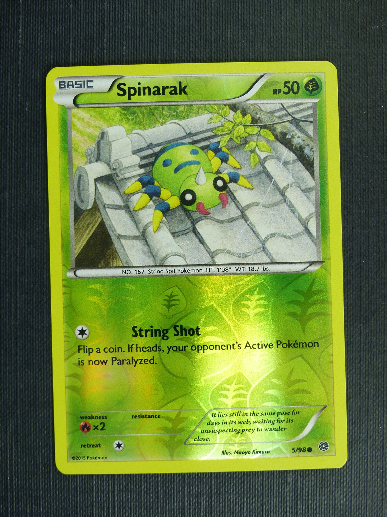 Spinarak 5/98 Reverse Holo - Pokemon Cards #1M4 Archeron Spinarak 5/98 Reverse Holo - Pokemon Cards #1M4 Archeron