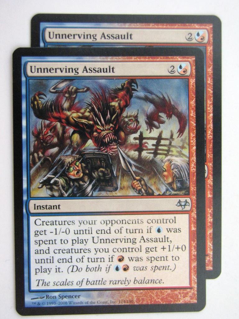 MTG Magic Cards: UNNERVING ASSAULT x2 # 27D37