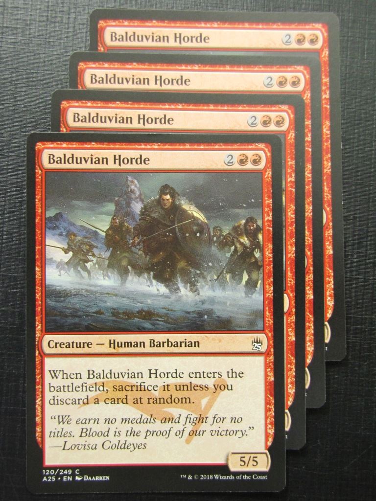 Balduvian Horde x4 - Masters 25 - Mtg Card # 10B26