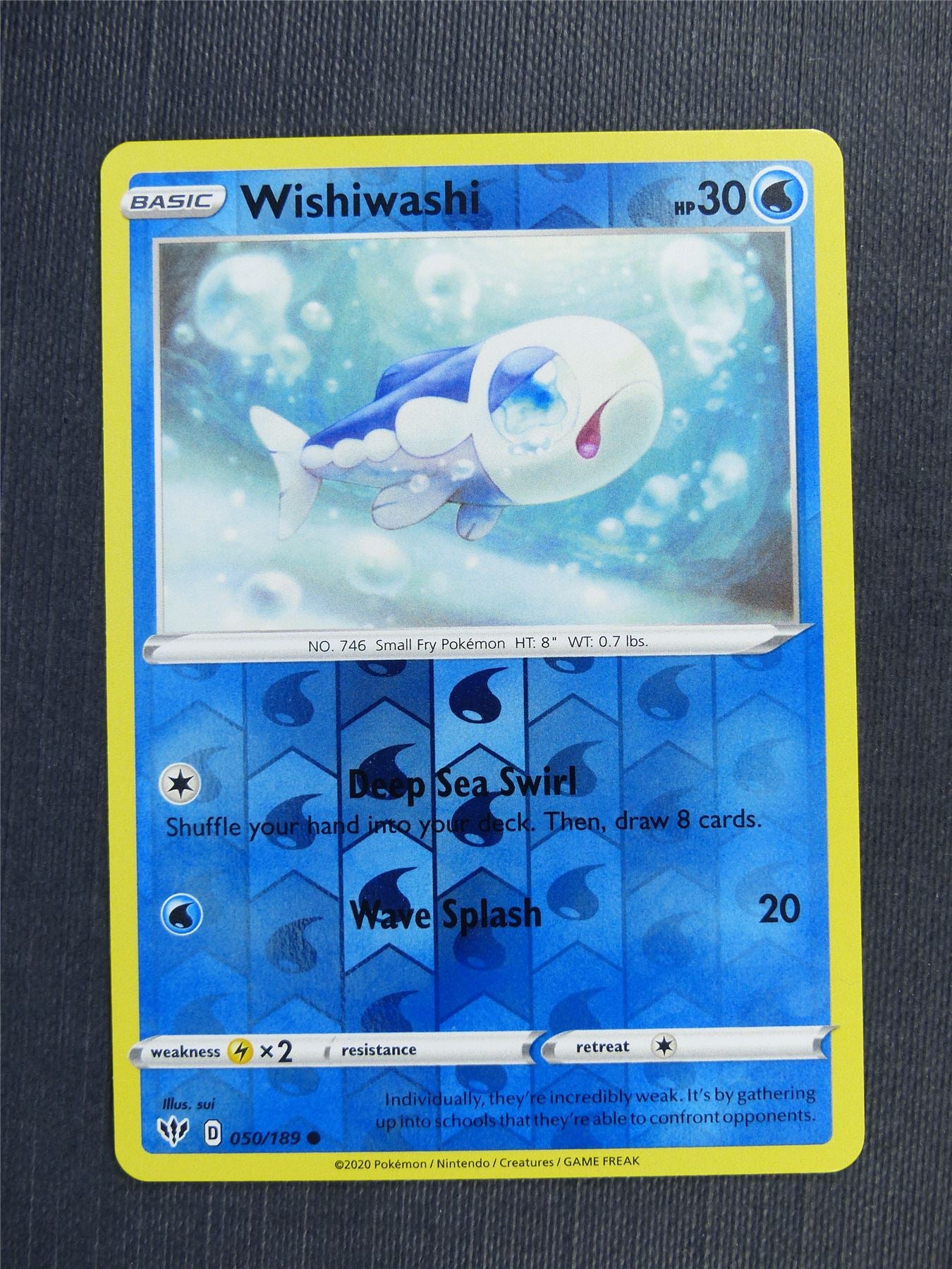 pokemon wishiwashi card Wishiwashi 050/189 Reverse Holo - DAA