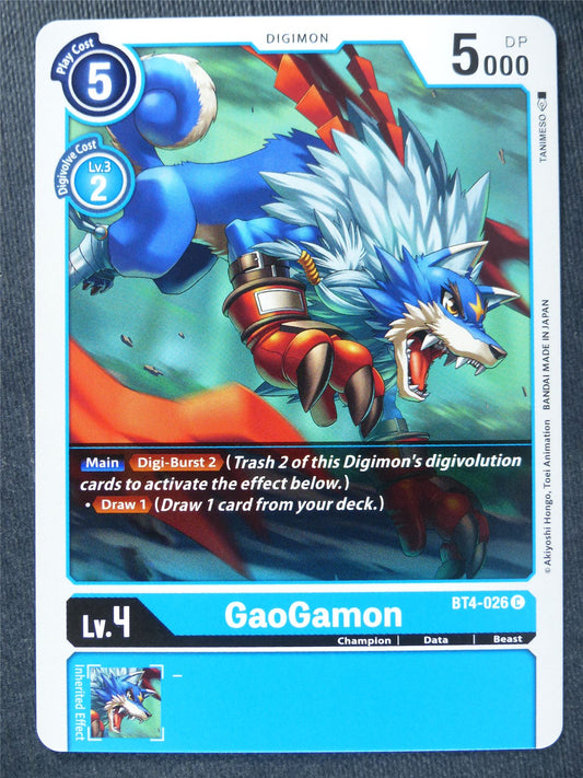 GaoGamon BT4-026 C - Digimon Cards #109