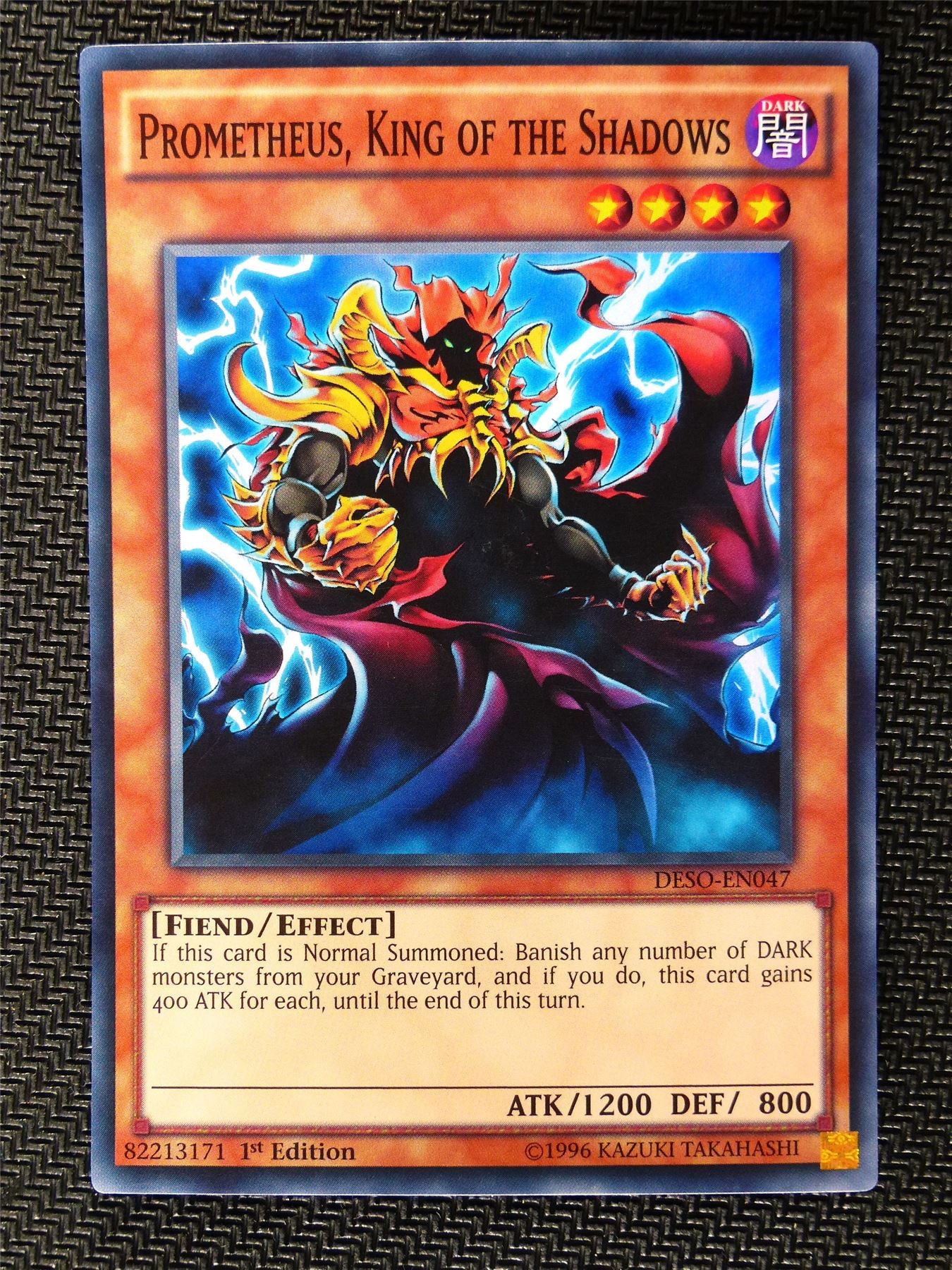 Prometheus King Of The Shadows - DESO - Super Rare - Yugioh Card # 1B52