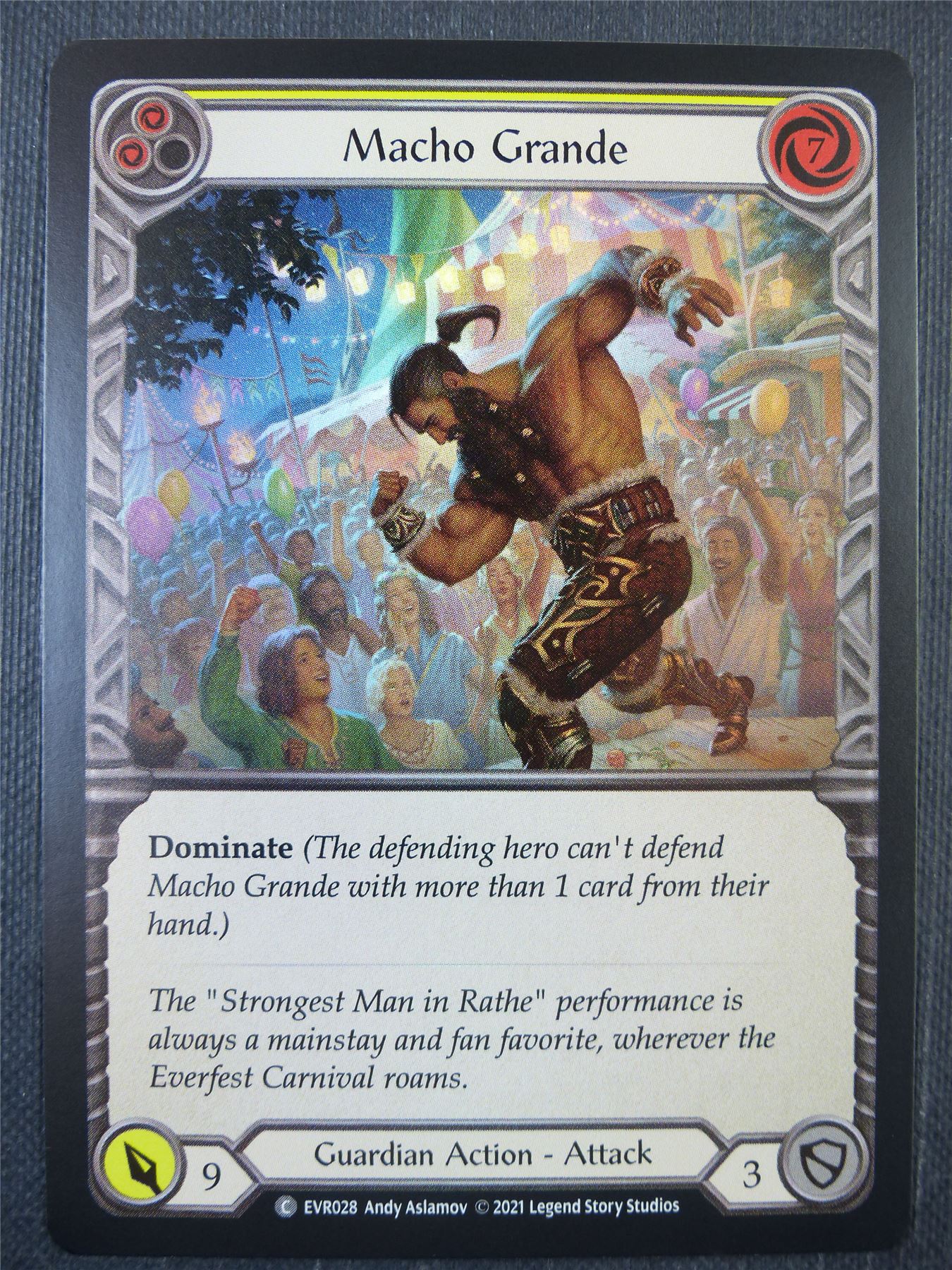Macho Grande Yellow Foil - 1st ed Everfest - Flesh & Blood Card #6JR