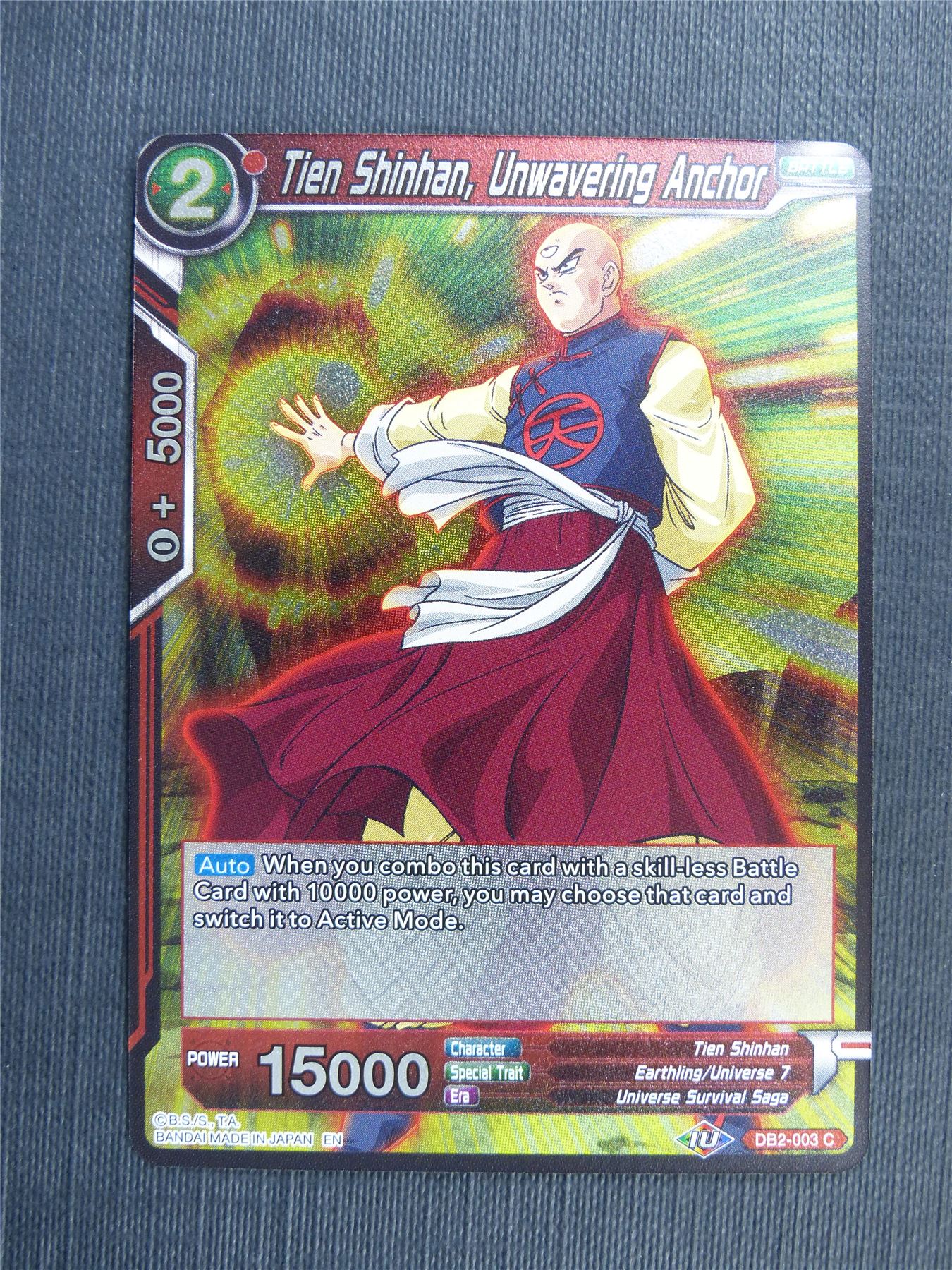 Tien Shinhan Unwavering Anchor Foil - DB2 Dragon Ball Super Card