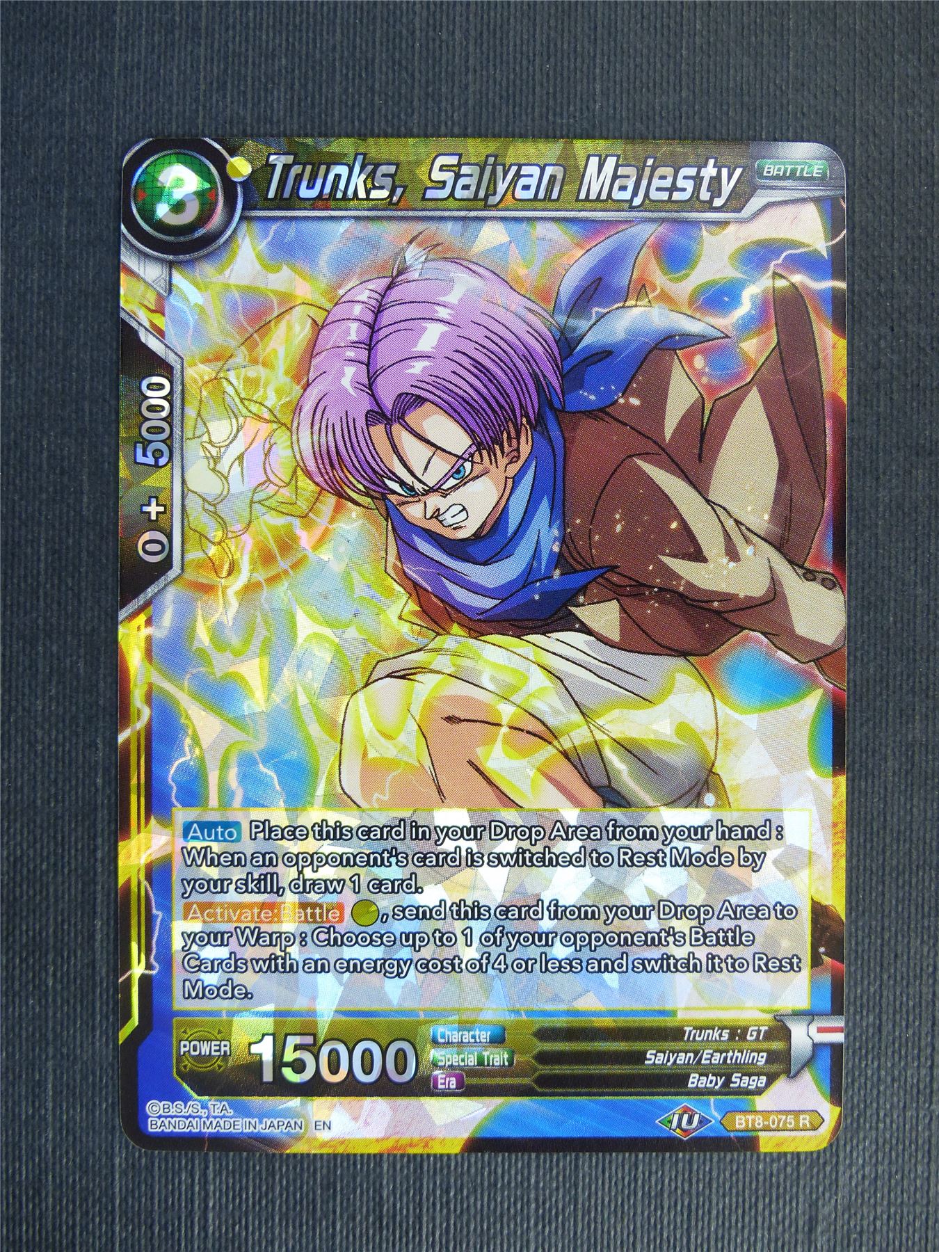 Trunbks Saiyan Majesty R - Dragon Ball Super Cards #18Y