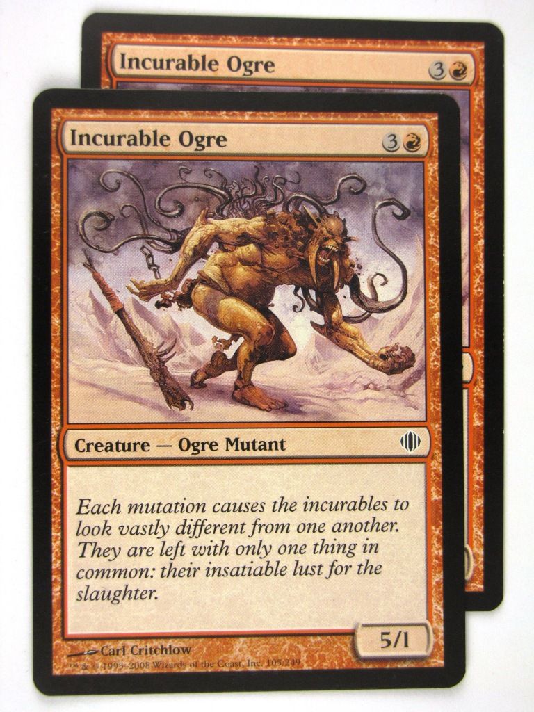 MTG Magic: The Gathering Cards: INCURABLE OGRE x2: ALA