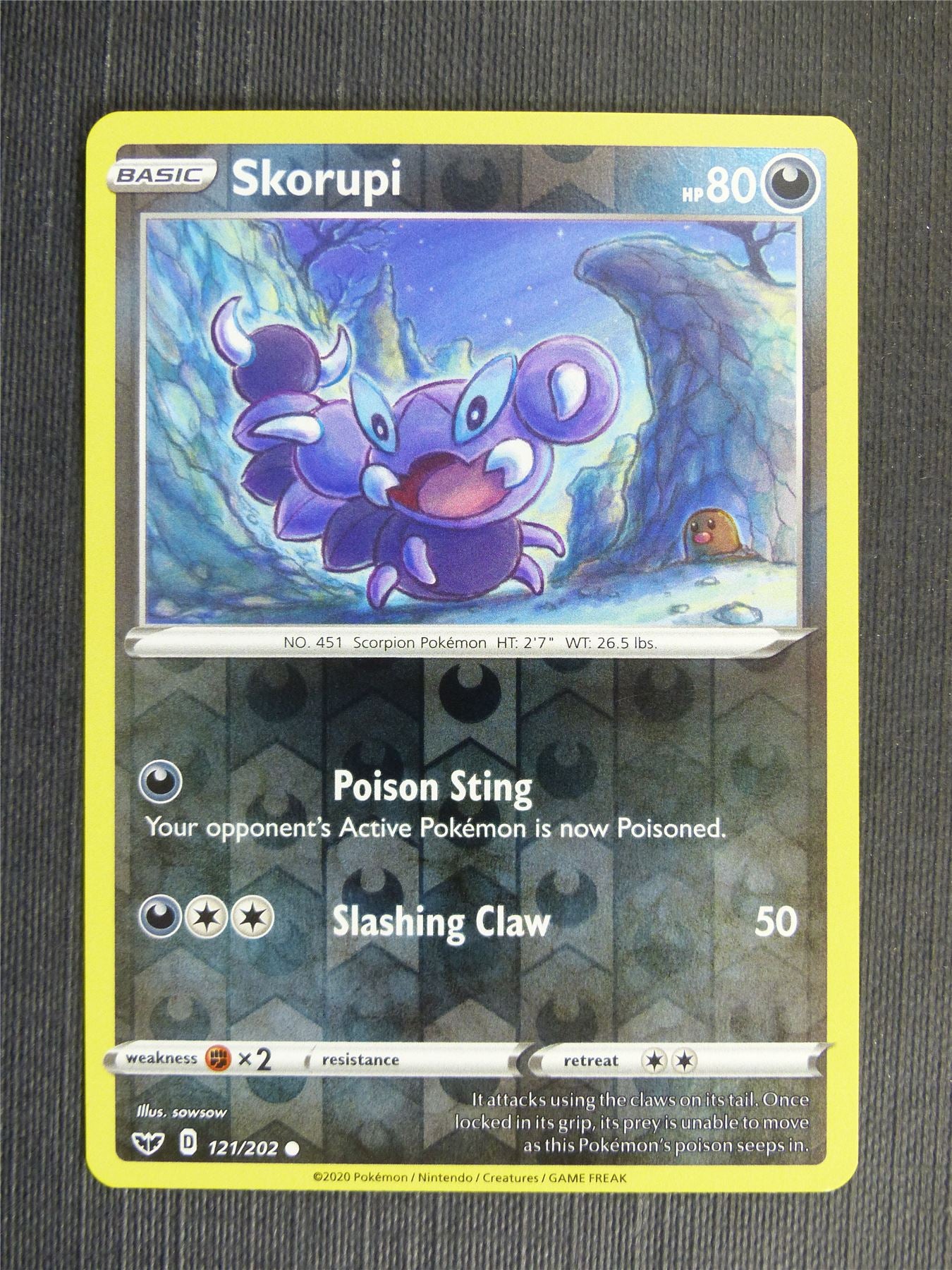 skorupi pokemon card Skorupi 121/202 Reverse Holo