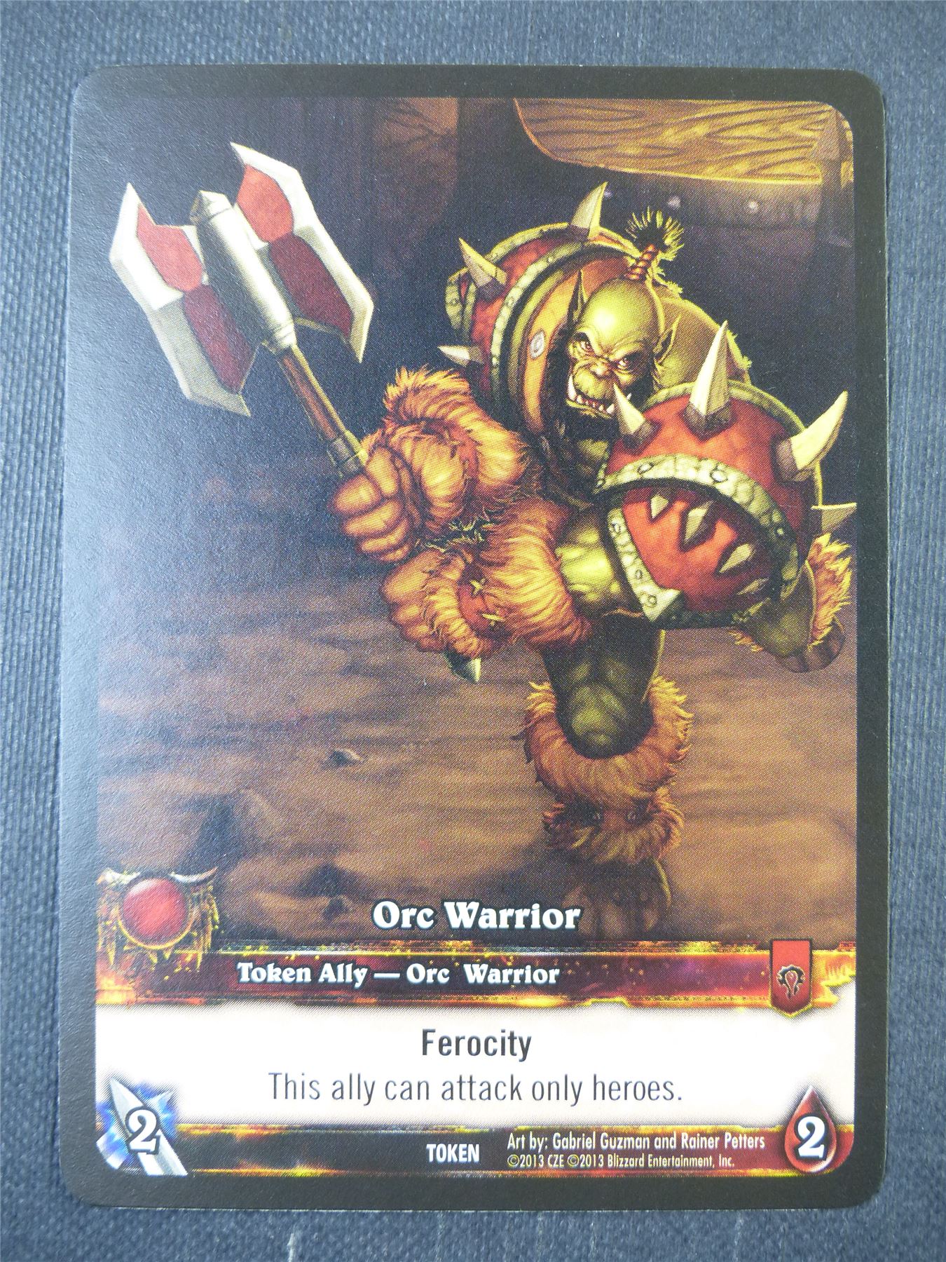 Orc Warrior Token - WoW Card #190