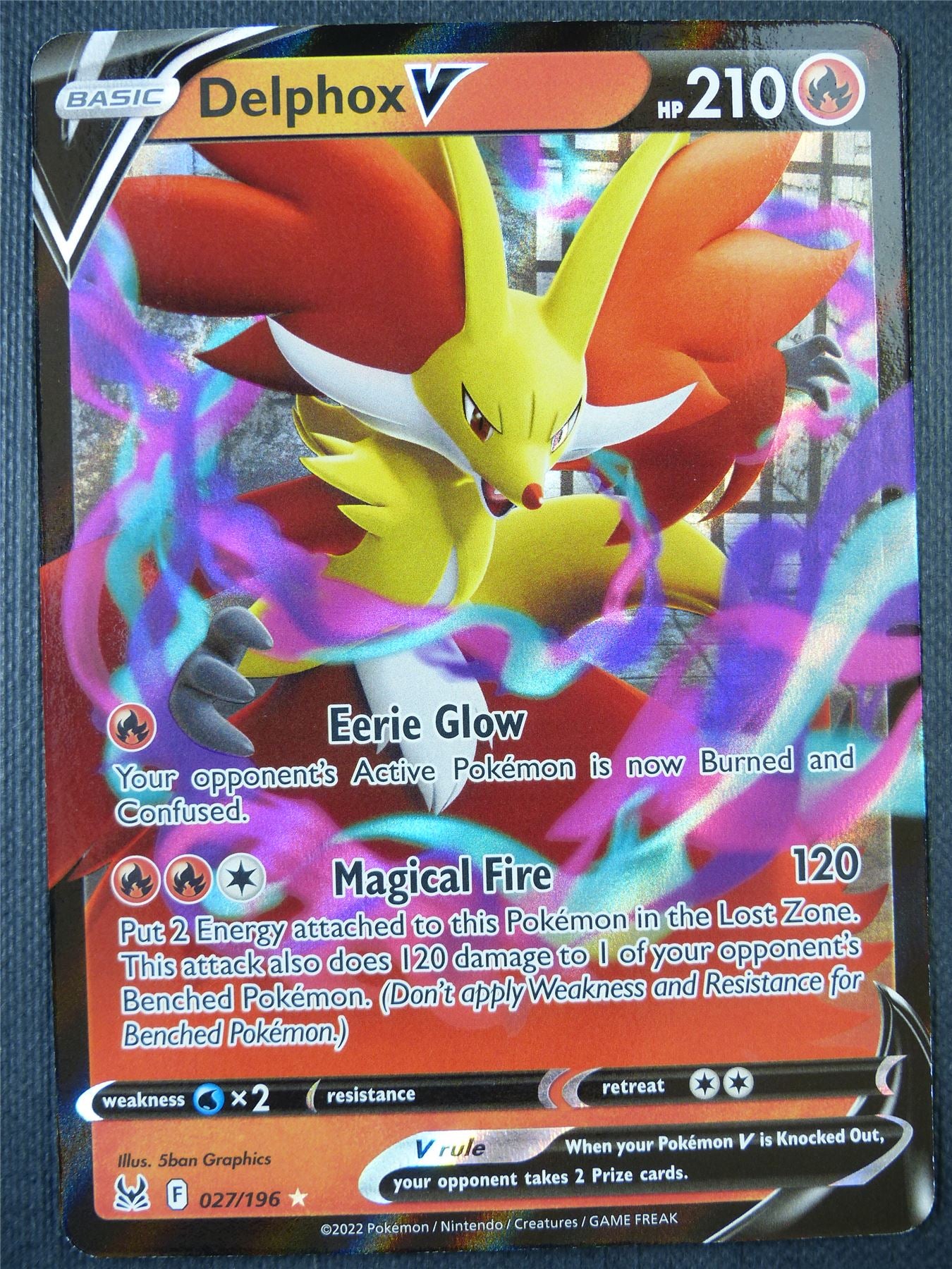 Delphox V 027/196 Holo - Pokemon Card #7QD