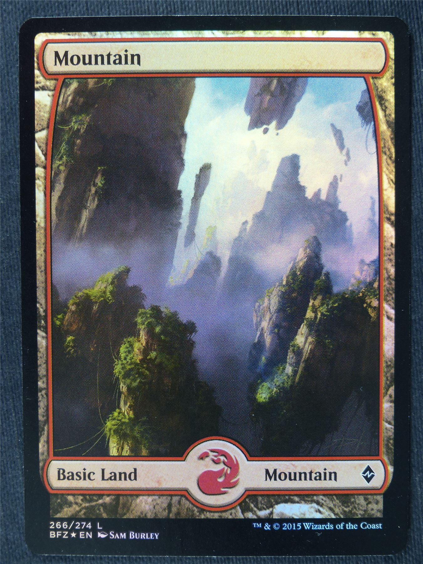 Mountain 266/274 Full Art Foil - Mtg Magic Cards #5B