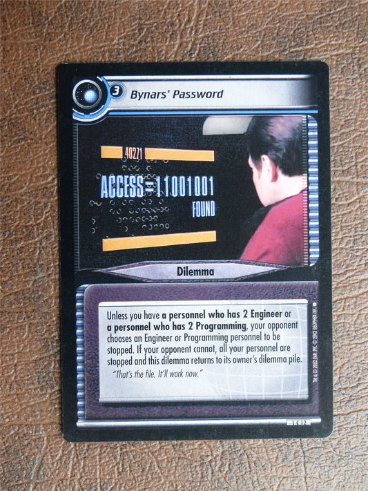 Bynars Password - Star Trek CCG TCG Card #YG