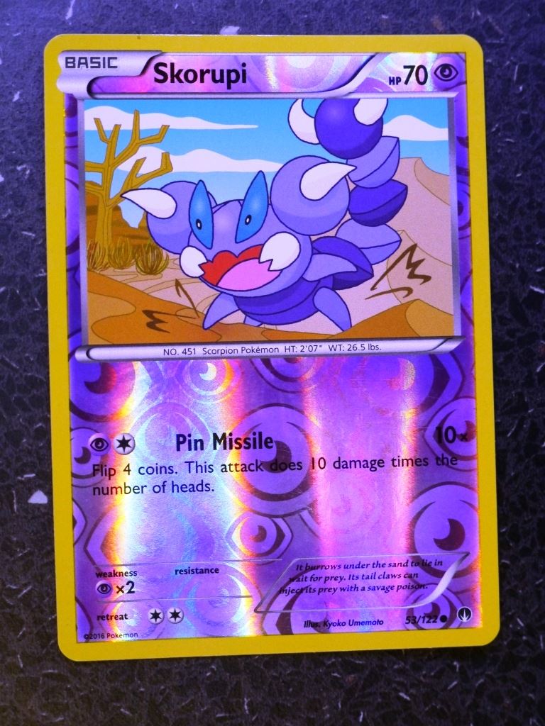 skorupi pokemon card Pokemon Cards: SKORUPI 53/122 REVERSE HOLLOW # 4G55 – Archeron