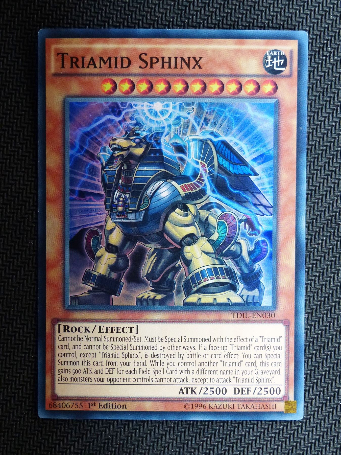 Triamid Sphinx - TDIL - Super Rare - Yugioh Card # 1F20 Archeron Triamid Sphinx - TDIL - Super Rare - Yugioh Card # 1F20 Archeron