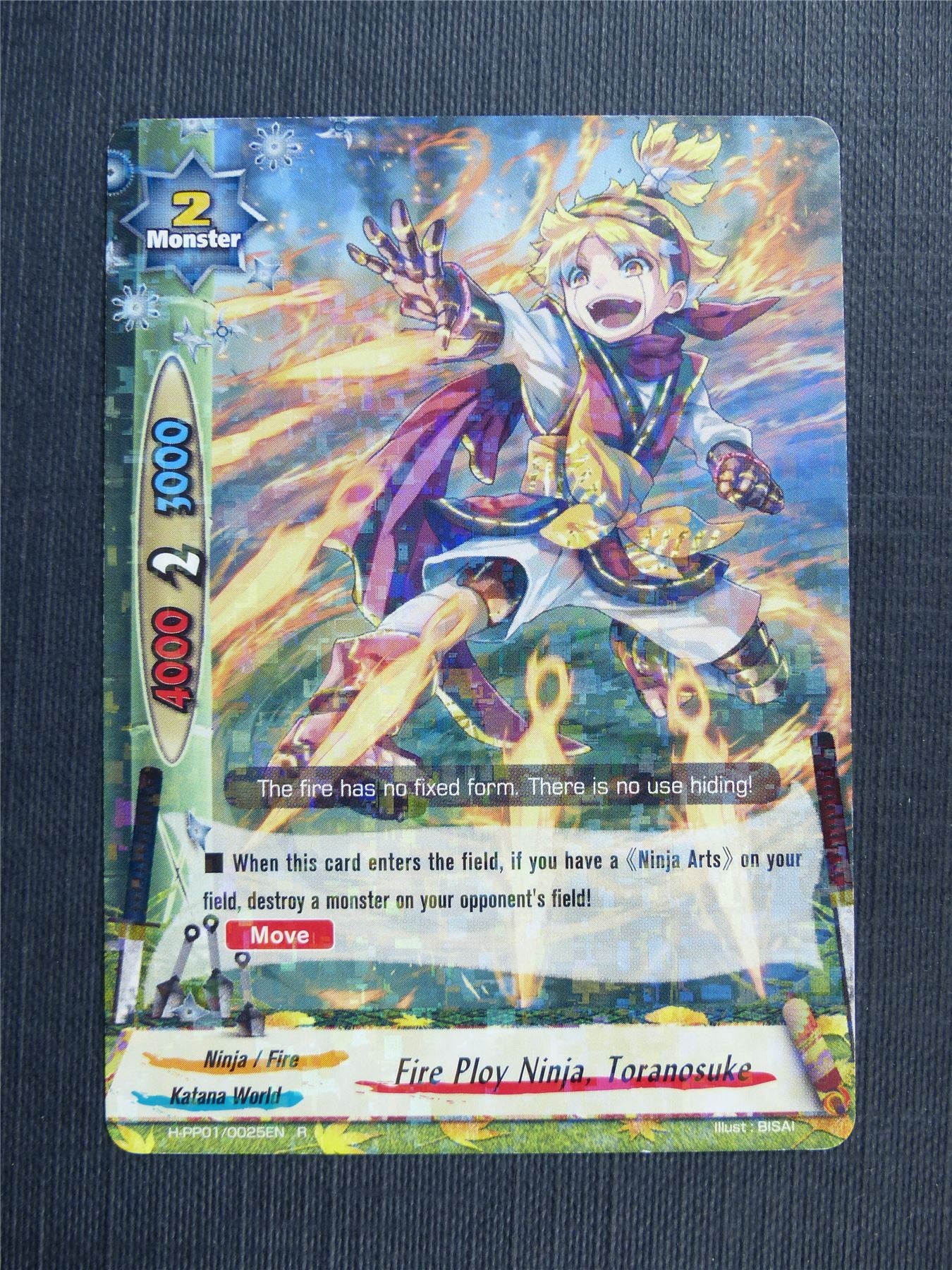 Fire Ploy Ninja Toranosuke R Foil - Buddyfight Cards #4ZY