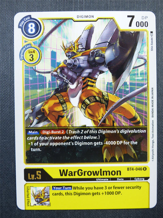 WarGrowlmon BT4 R - Digimon Card #43G