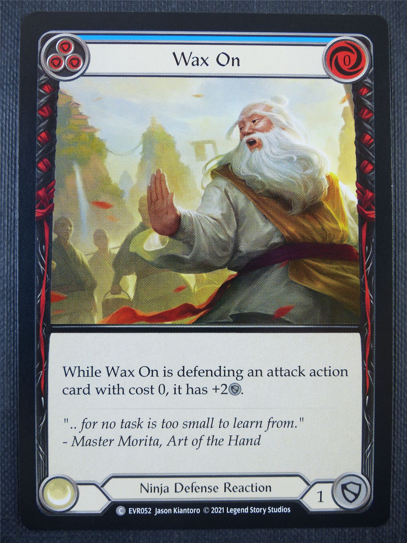 Wax On Blue - 1st ed Everfest - Flesh & Blood Card #6DQ