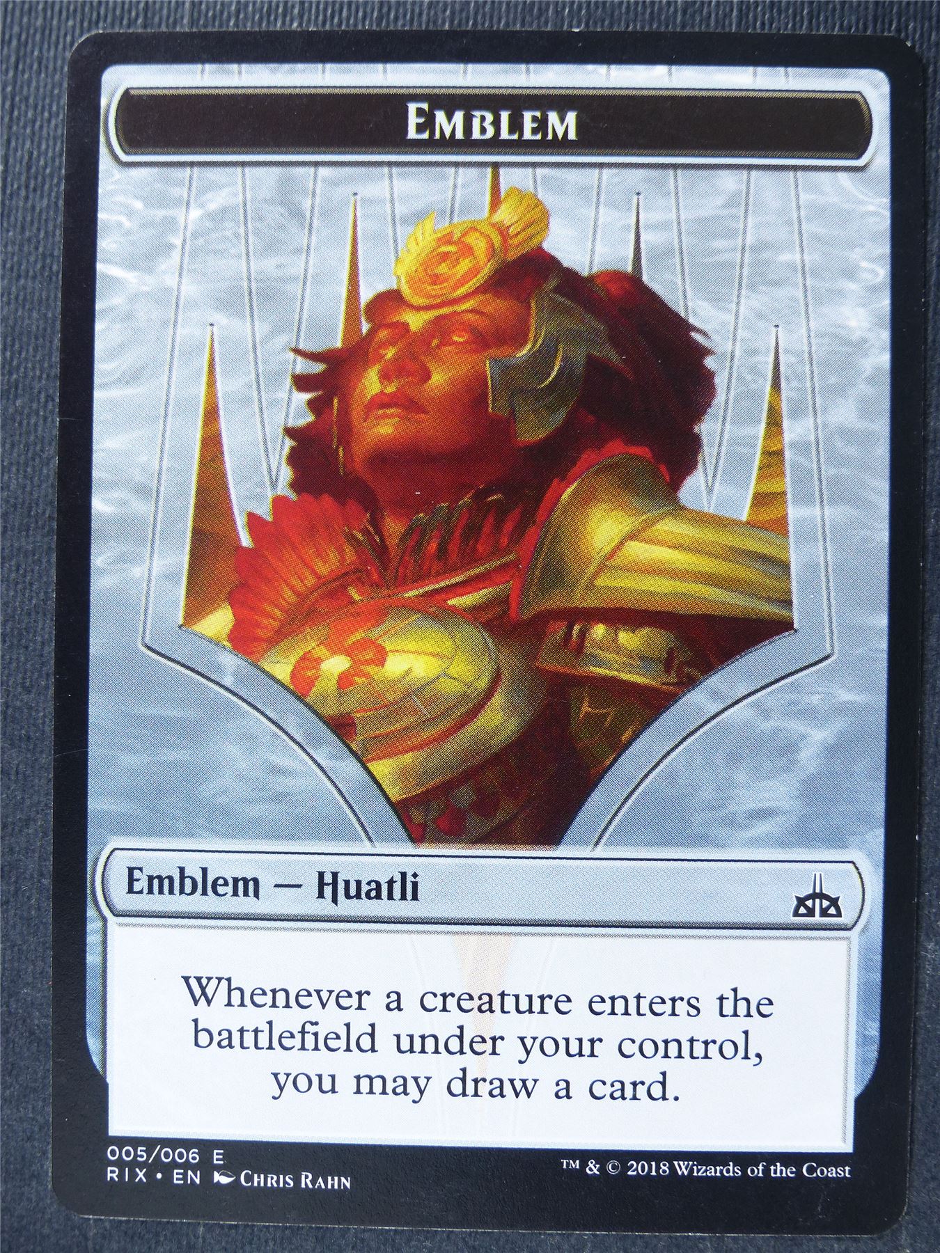 Huatli Emblem Token - Mtg Card #41X Archeron Huatli Emblem Token - Mtg Card #41X Archeron