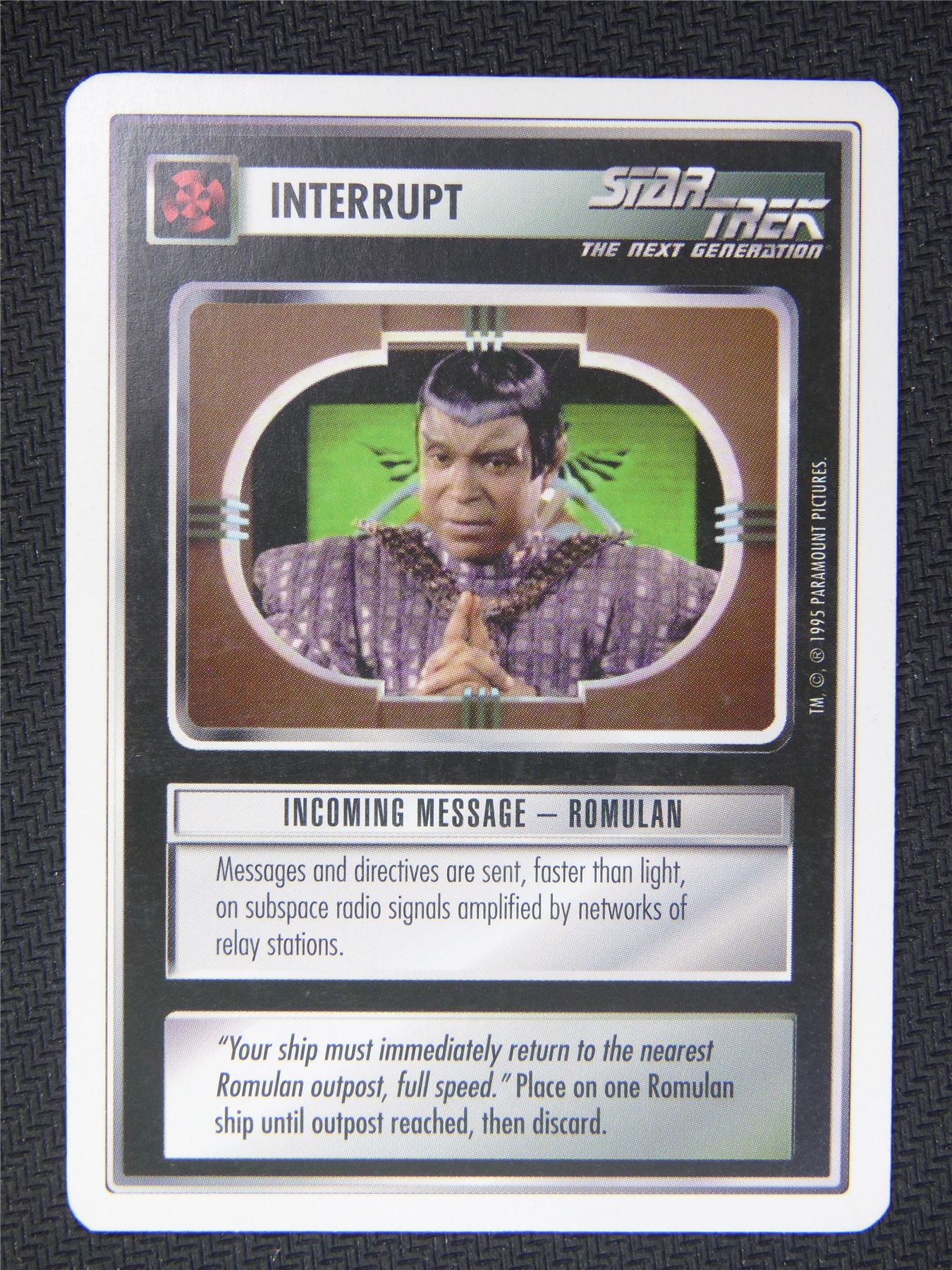 Interrupt Incoming Romulan - Star Trek Next Gen Card #4QJ