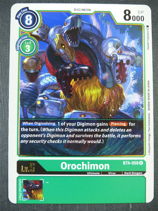 Orochimon BT4-058 R - Digimon Card #8K0