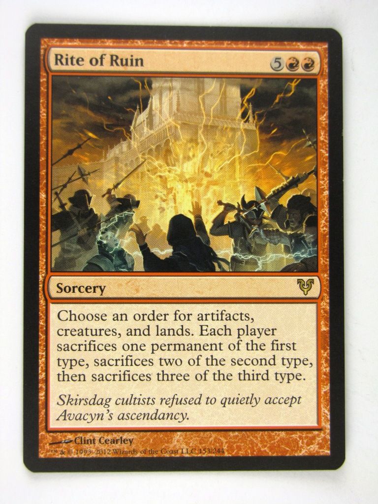 MTG played Cards: RITE OF RUIN # 13H4