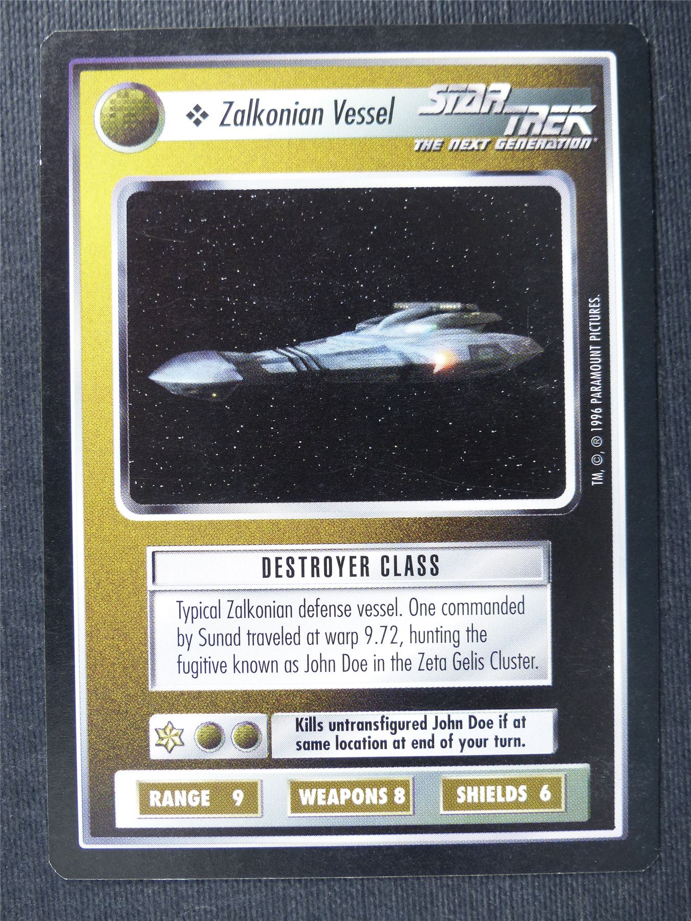 Zalkonian Vessel - NG - Star Trek Cards #T2