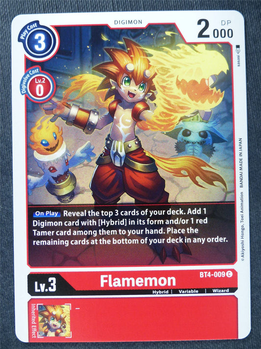 Flamemon BT4-009 C - Digimon Cards #10T