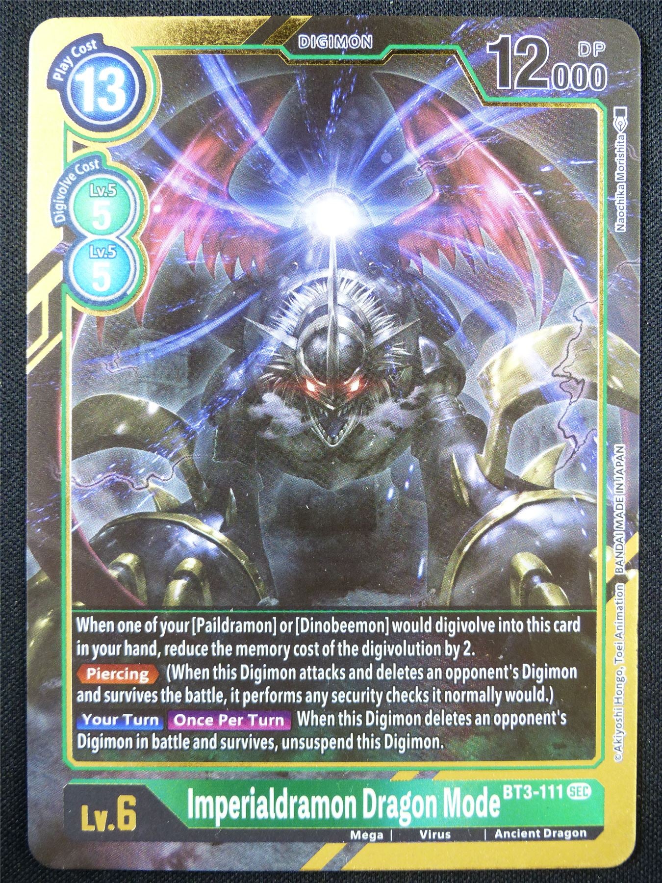 digimon card game imperialdramon Imperialdramon Dragon Mode BT3-111 SEC