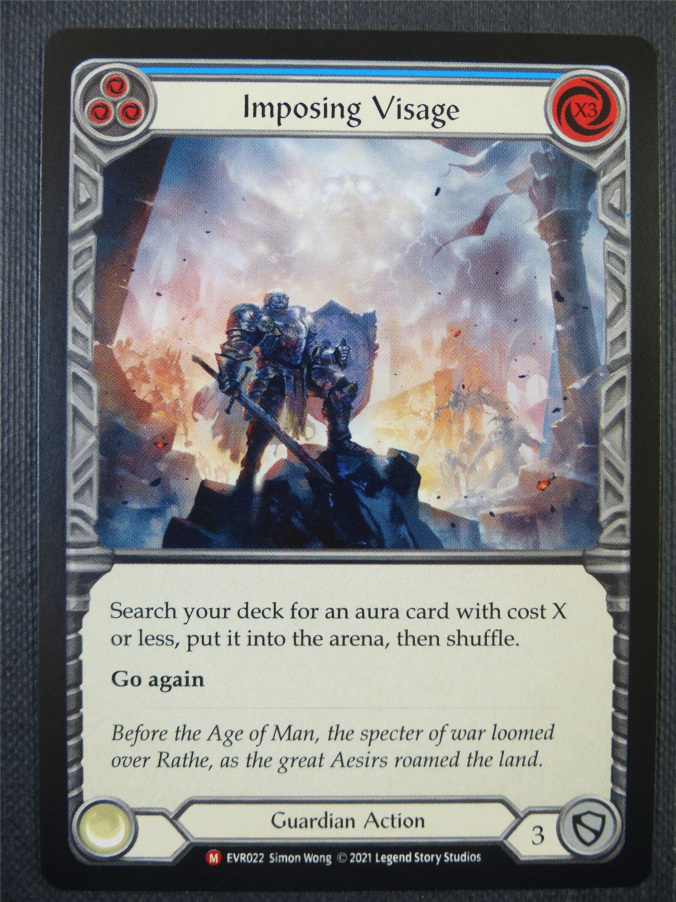 Imposing Visage Blue - 1st ed Everfest - Flesh & Blood Card #6GU