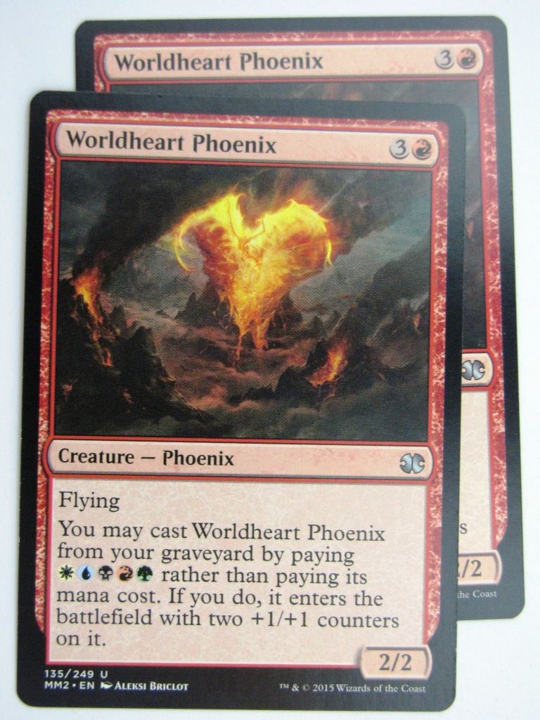 MTG MODERN MASTERS TWO: WORLDHEART PHOENIX x2 # 28B13