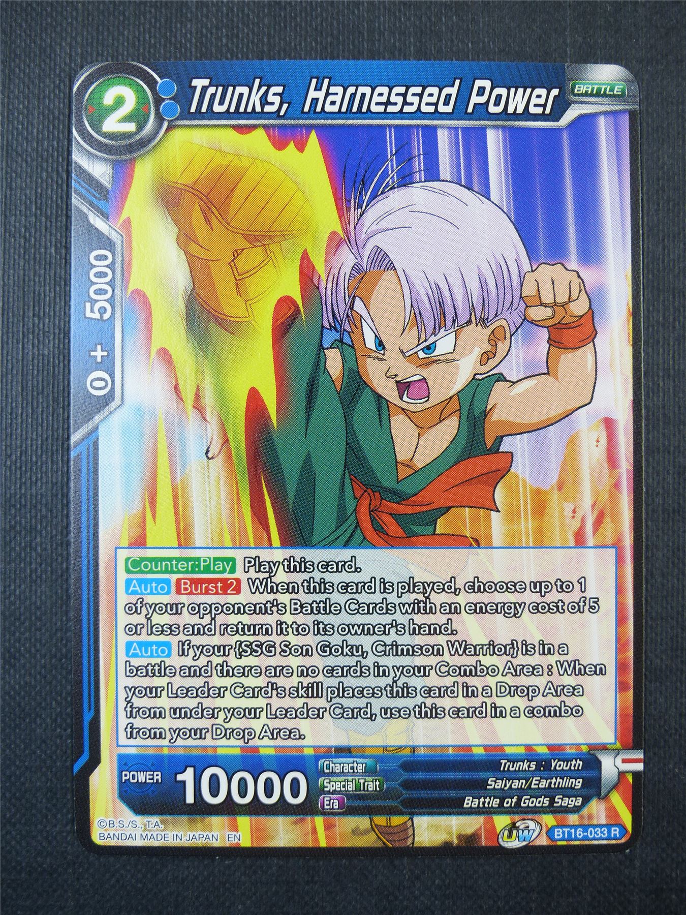 Trunks Harnessed Power R - Dragon Ball Super Card #1I